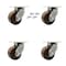 Service Caster 6'' Heavy Duty High Temp Phenolic Swivel Caster Set with Swivel Locks, 4PK CRAN-SCC-KP92S630-PHRHT-BSL-4 - alternate 1